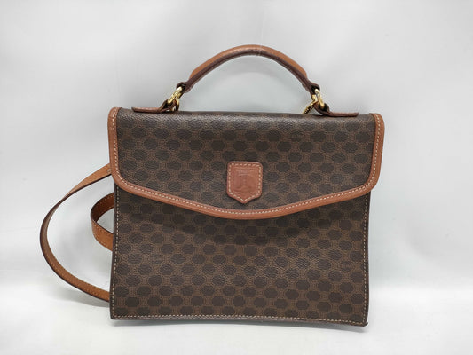 CELINE Macadam PVC Triomphe Flap Shoulder Bag