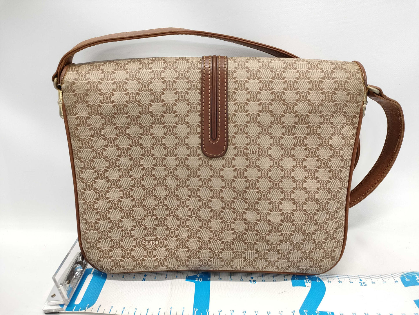 CELINE Macadam PVC Triomphe Shoulder Bag