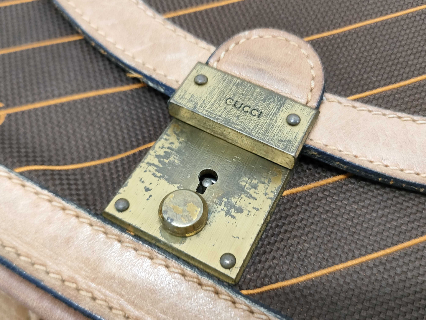 GUCCI Canvas Flap Shoulder Bag Shoulder Bag