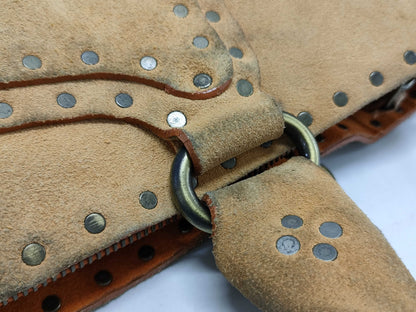CELINE Boogie Bag Studded Triomphe Suede Handbag