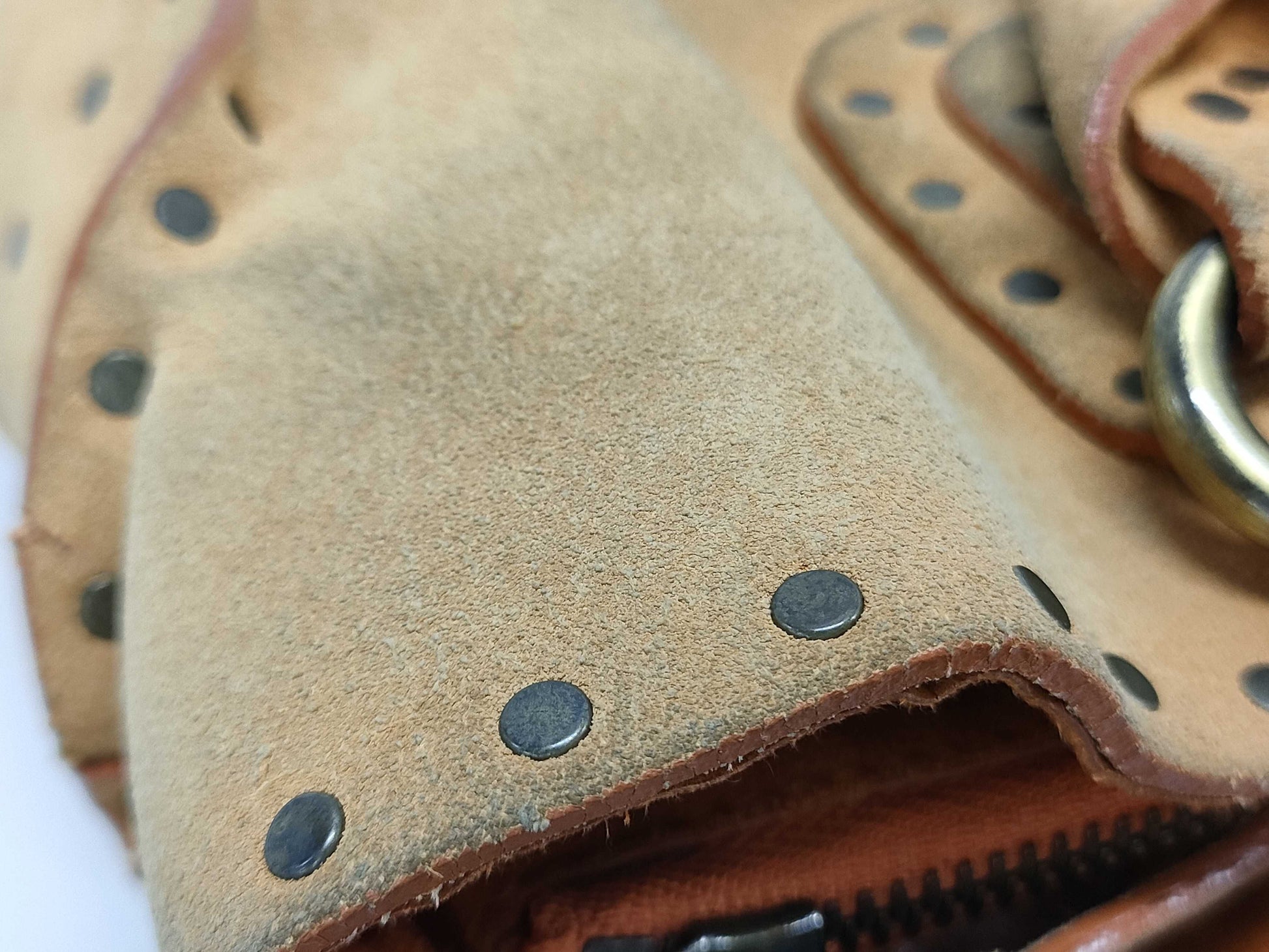 CELINE Boogie Bag Studded Triomphe Suede Handbag