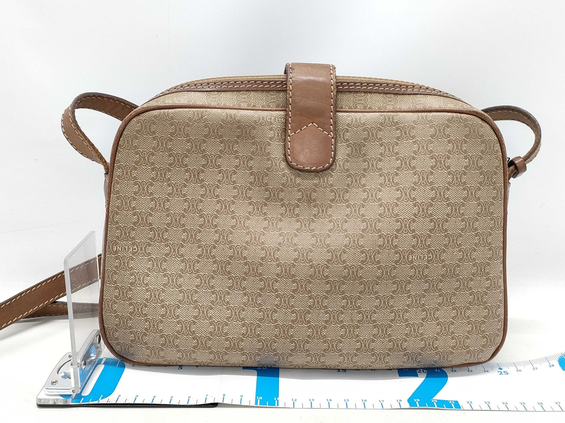 CELINE Macadam PVC Triomphe Shoulder Bag