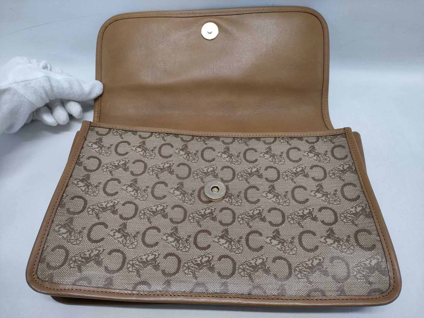CELINE C Macadam PVC Carriage Hardware Second Bag Clutch Bag