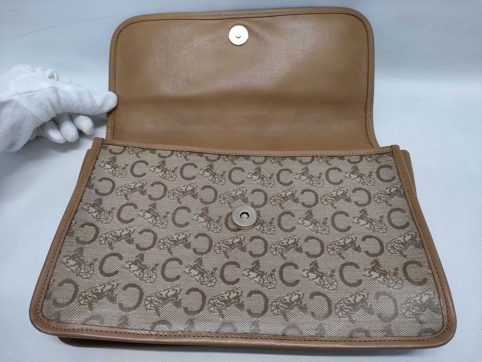 CELINE C Macadam PVC Carriage Hardware Second Bag Clutch Bag