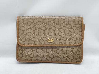 CELINE C Macadam PVC Carriage Hardware Second Bag Clutch Bag