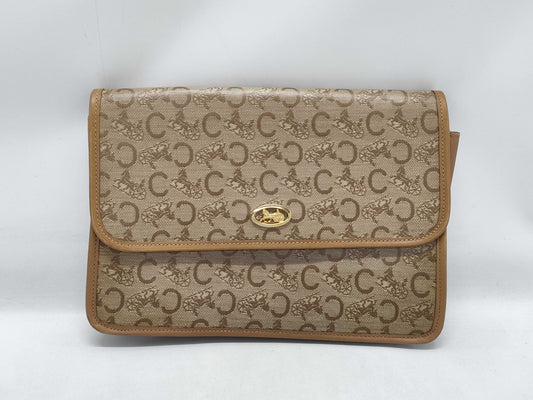 CELINE C Macadam PVC Carriage Hardware Second Bag Clutch Bag