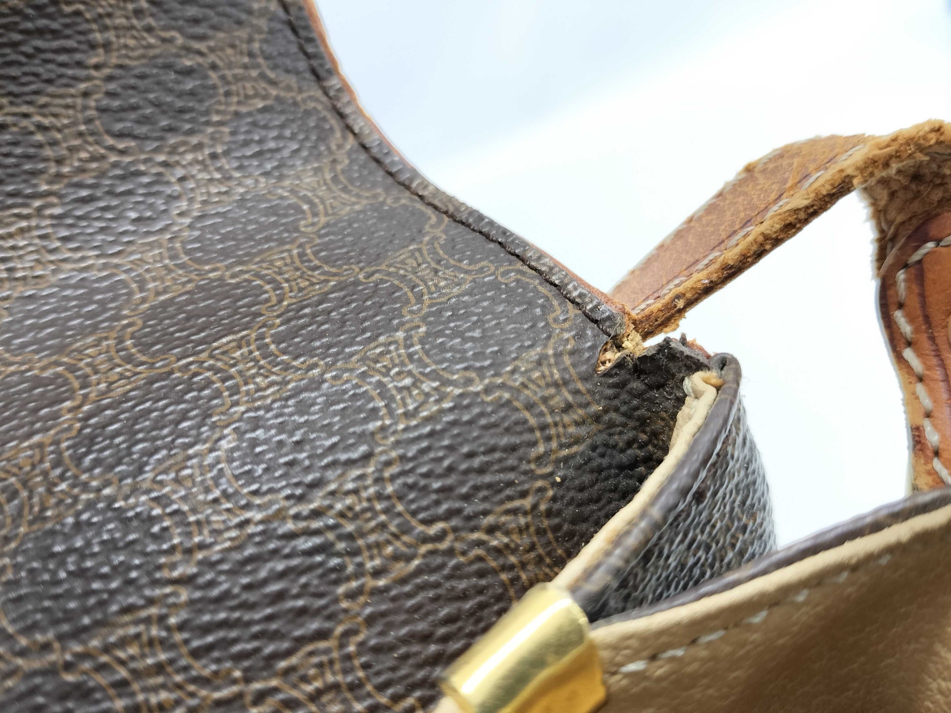 CELINE Triomphe Hardware Macadam PVC Shoulder Bag