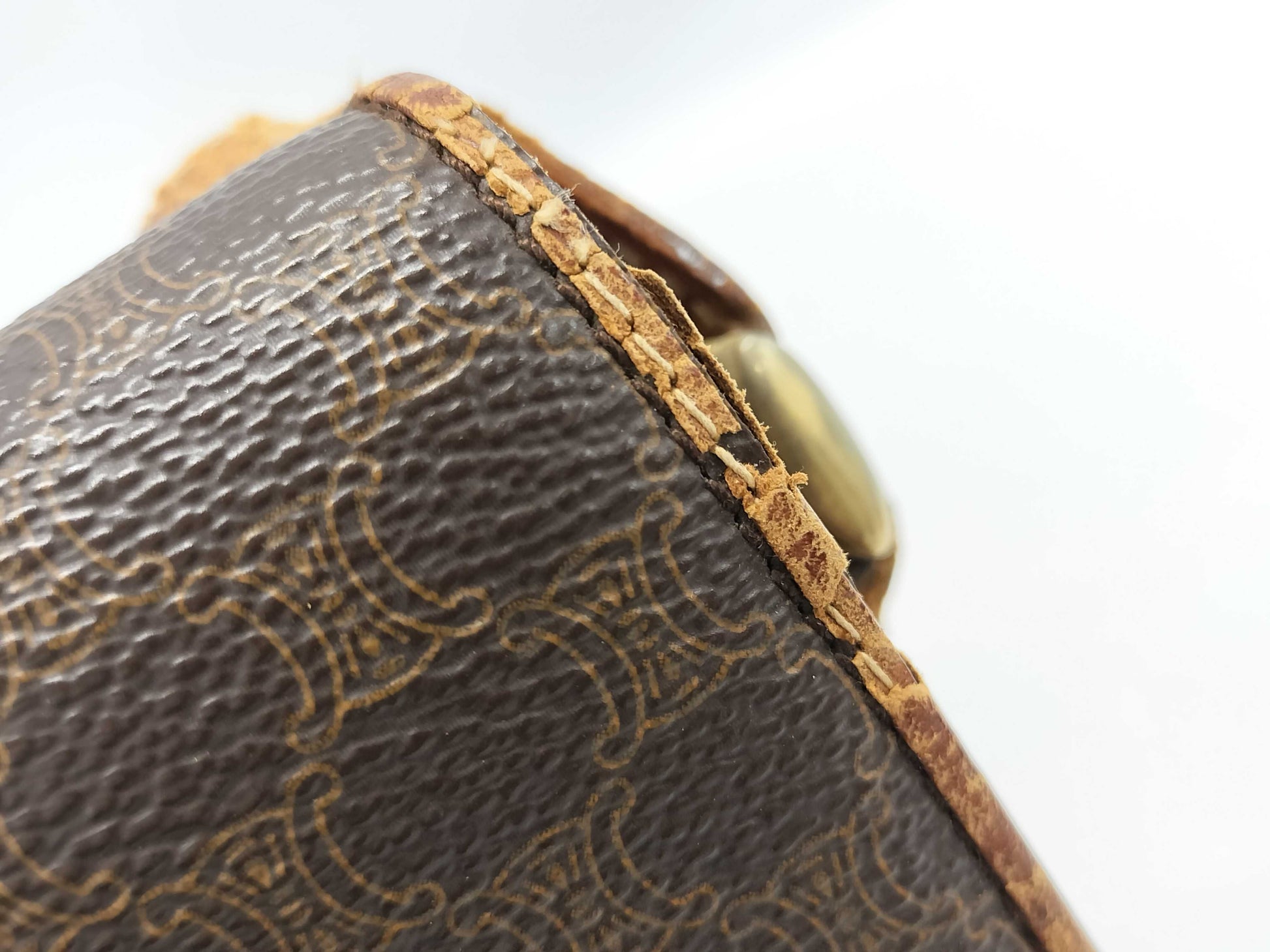 CELINE Triomphe Hardware Macadam PVC Shoulder Bag