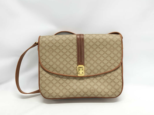 CELINE Triomphe Hardware Macadam PVC Shoulder Bag