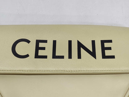 CELINE Triangle Logo Leather Shoulder Bag W-CU-3252