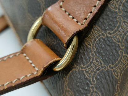 CELINE Macadam PVC Triomphe Drum Handbag