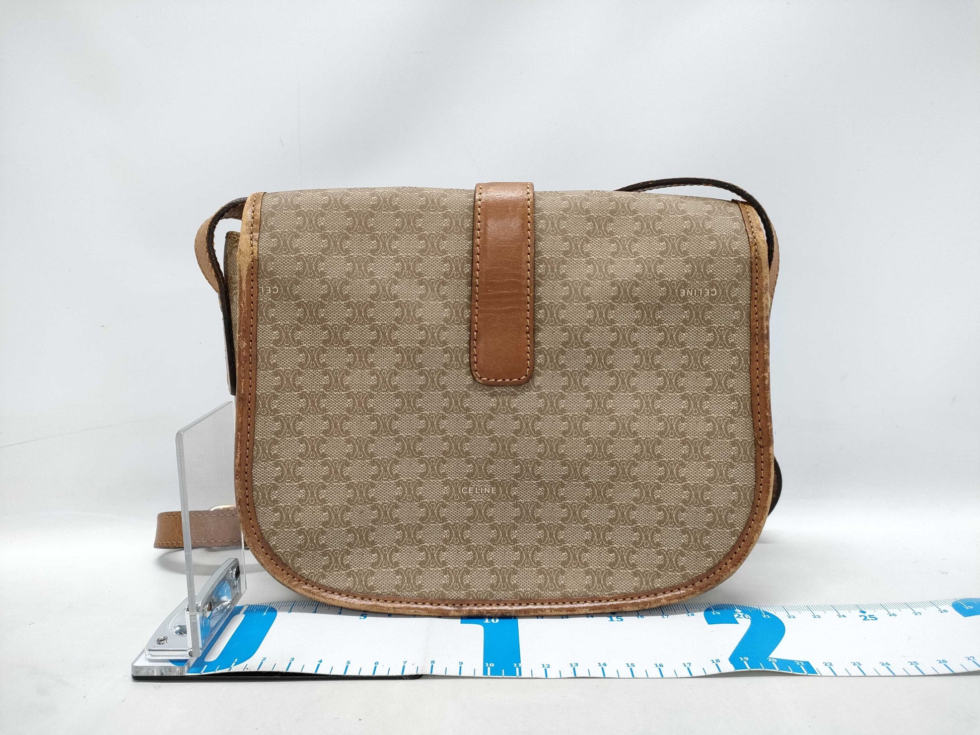 CELINE Macadam PVC Triomphe Shoulder Bag