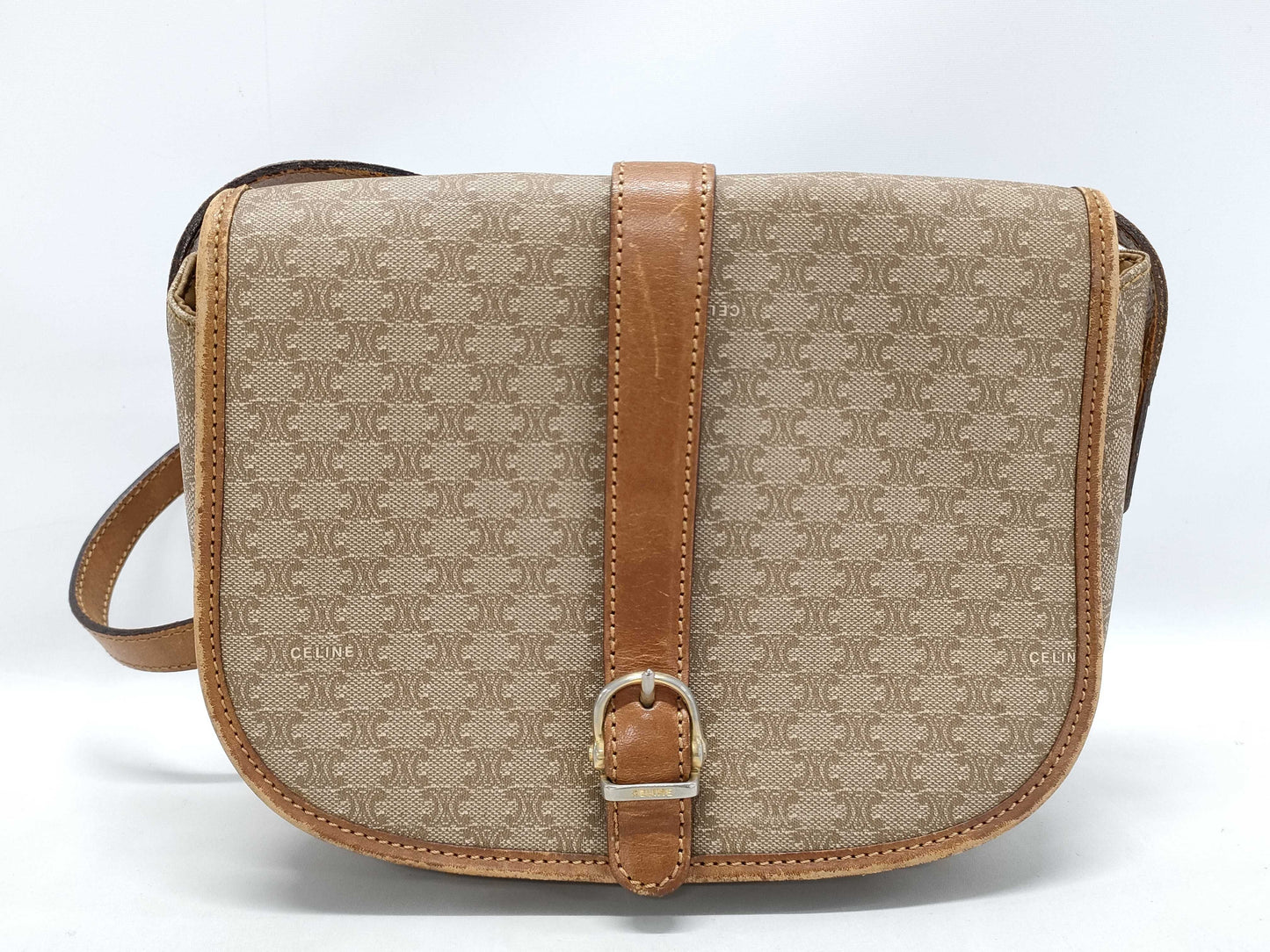 CELINE Macadam PVC Triomphe Shoulder Bag
