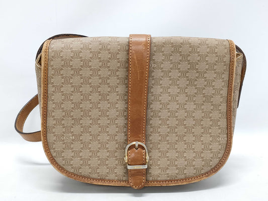 CELINE Macadam PVC Triomphe Shoulder Bag