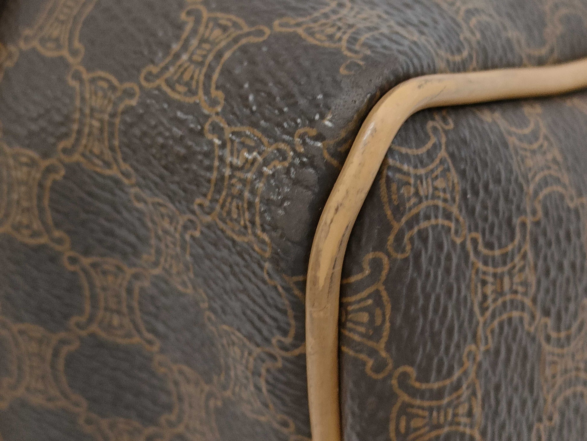 CELINE Macadam PVC Triomphe Mini Boston Bag Handbag