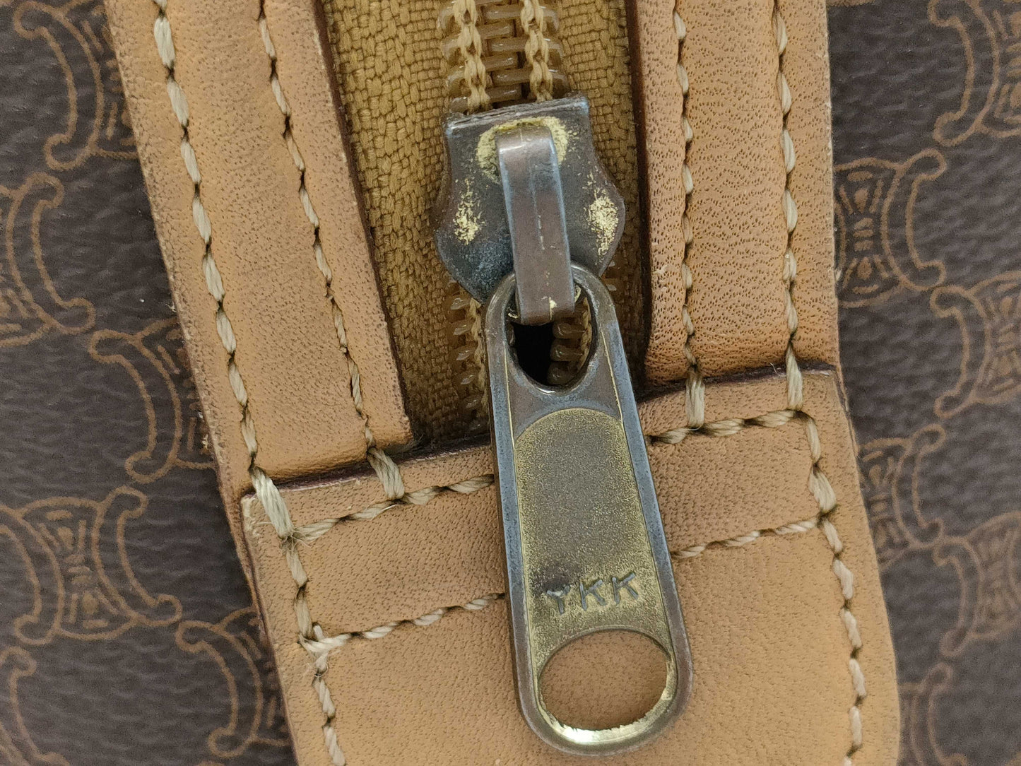 CELINE Macadam PVC Triomphe Mini Boston Bag Handbag