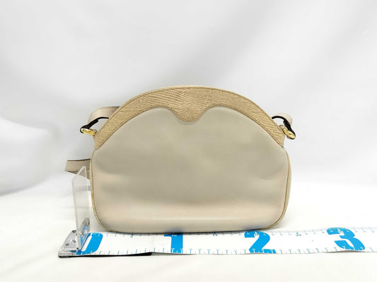 CELINE Carriage Hardware Lizard Embossed Leather Shoulder Bag