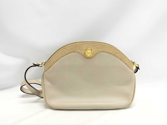 CELINE Carriage Hardware Lizard Embossed Leather Shoulder Bag