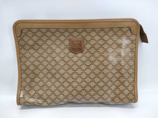 CELINE Macadam PVC Triomphe Clutch Bag Second Bag