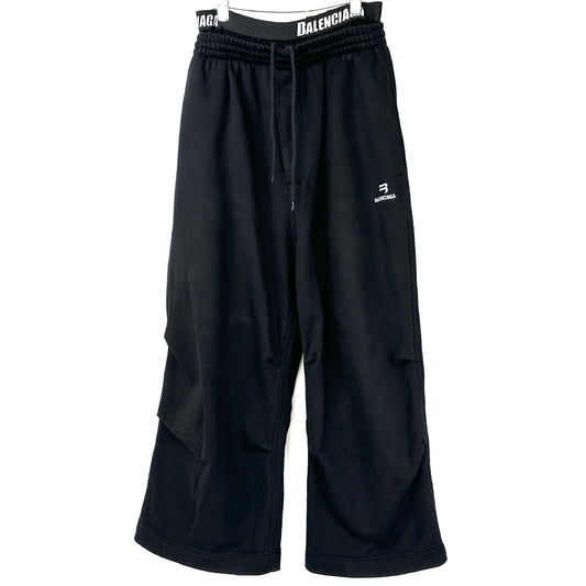 BALENCIAGA Layered Sweatpants, Wide Wash, 2021, XS