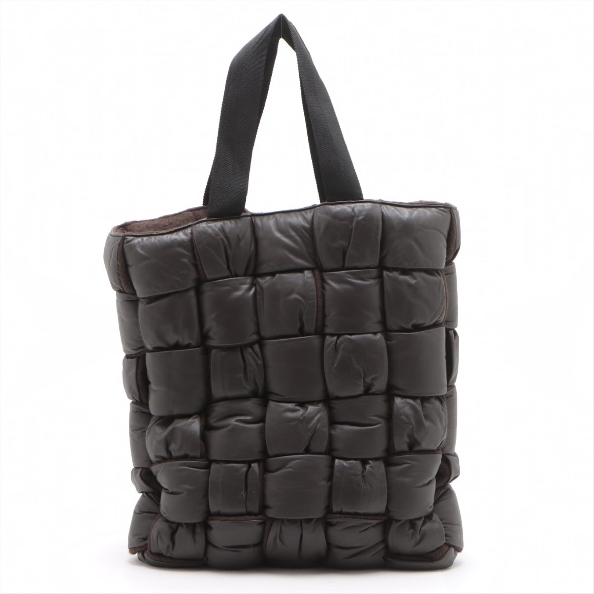 BOTTEGA VENETA Padded Tech Quilted Cassette The Arco Tote Bag Maxi Intrecciato Black Tote Bag