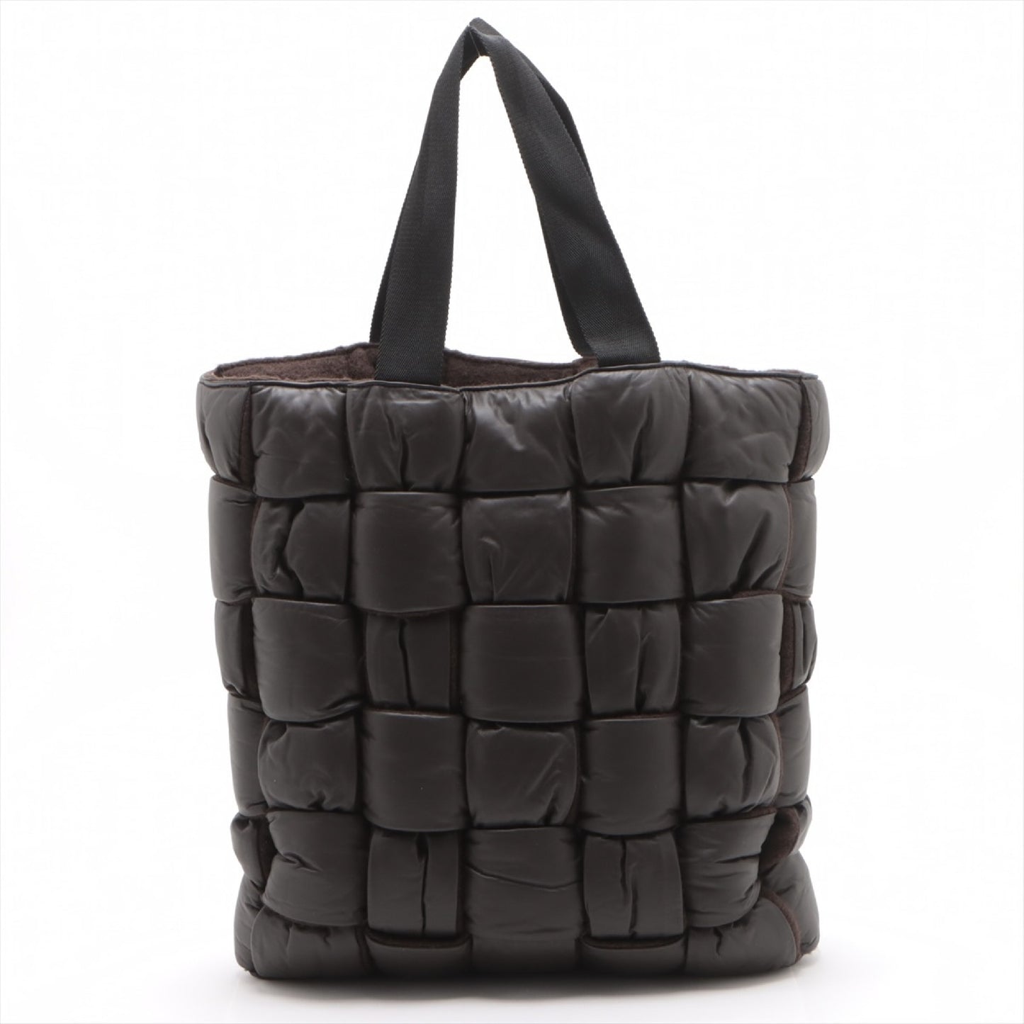 BOTTEGA VENETA Padded Tech Quilted Cassette The Arco Tote Bag Maxi Intrecciato Black Tote Bag