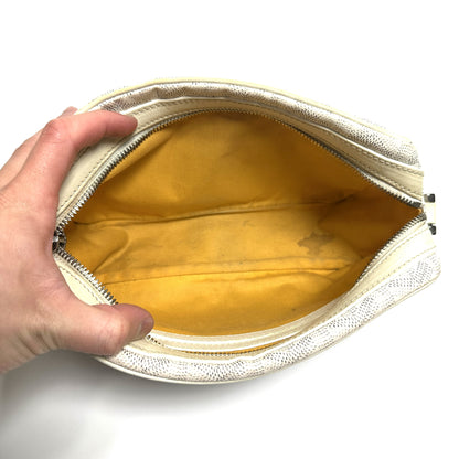 GOYARD Cup Vert PM Shoulder Bag, Herringbone, White