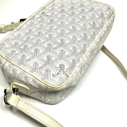 GOYARD Cup Vert PM Shoulder Bag, Herringbone, White