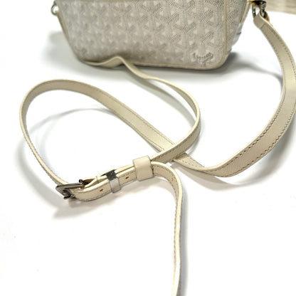 GOYARD Cup Vert PM Shoulder Bag, Herringbone, White
