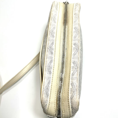 GOYARD Cup Vert PM Shoulder Bag, Herringbone, White