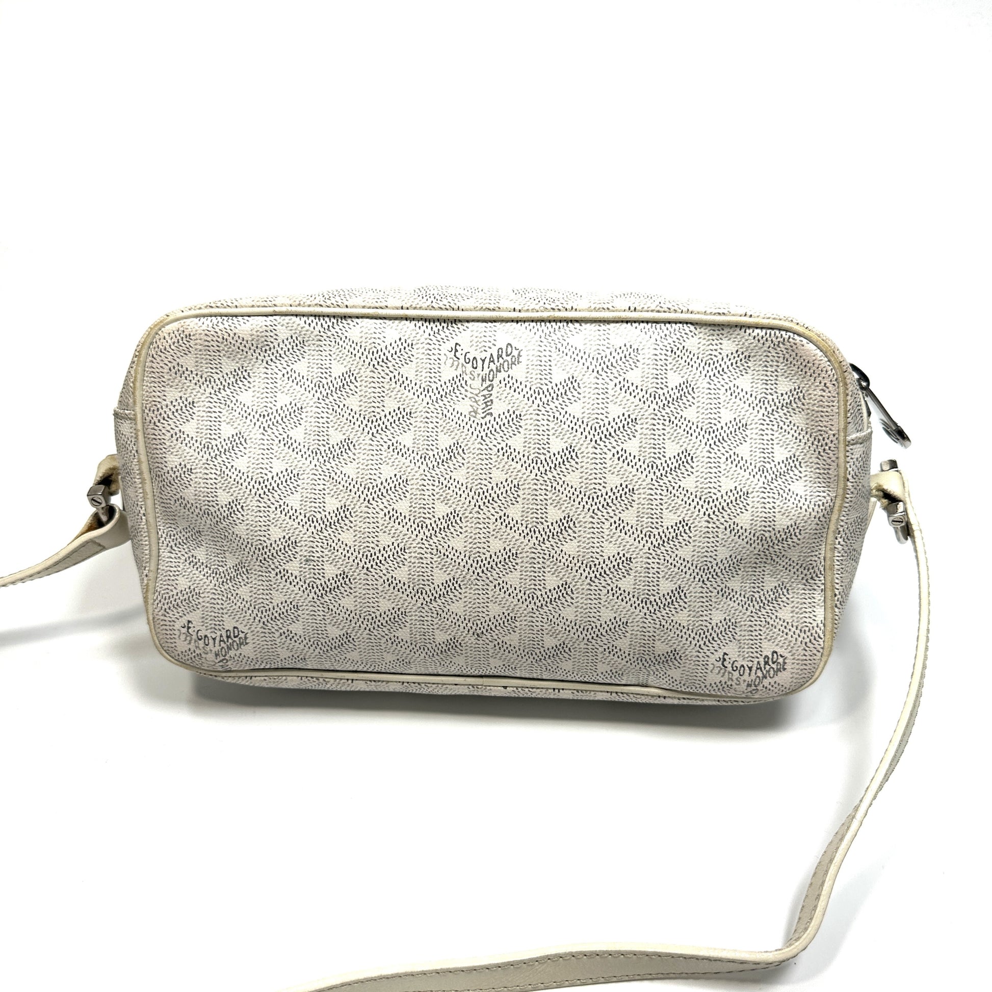 GOYARD Cup Vert PM Shoulder Bag, Herringbone, White