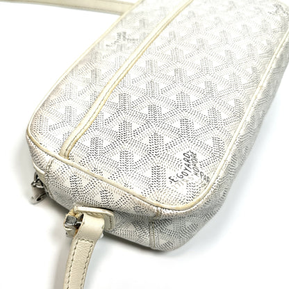 GOYARD Cup Vert PM Shoulder Bag, Herringbone, White