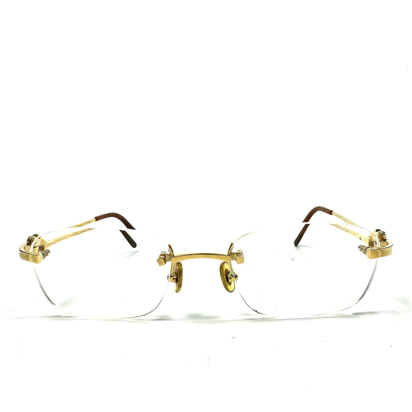 Cartier Rimless Single Point Eyeglasses Sunglasses with C Motif in Gold
