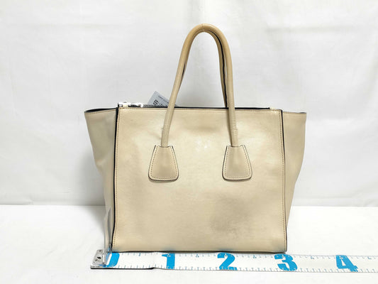 PRADA SG-Prada Leather 2-way Handbag Beige BN2619 Handbag