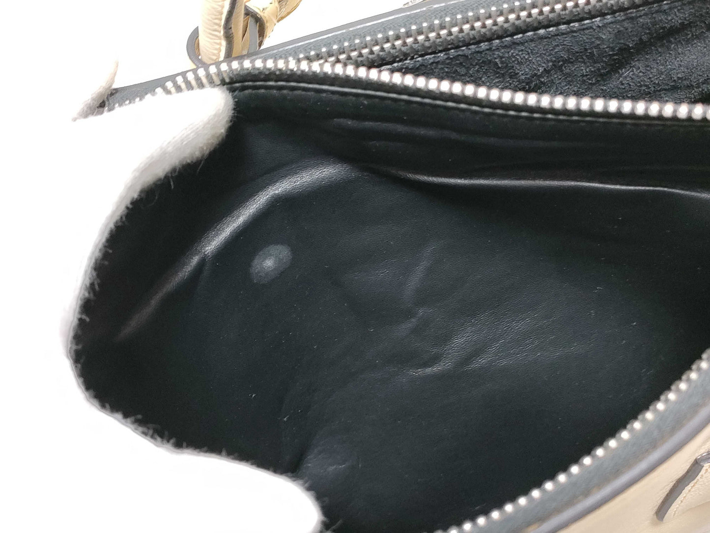 PRADA SG-Prada Leather 2-way Handbag Beige BN2619 Handbag