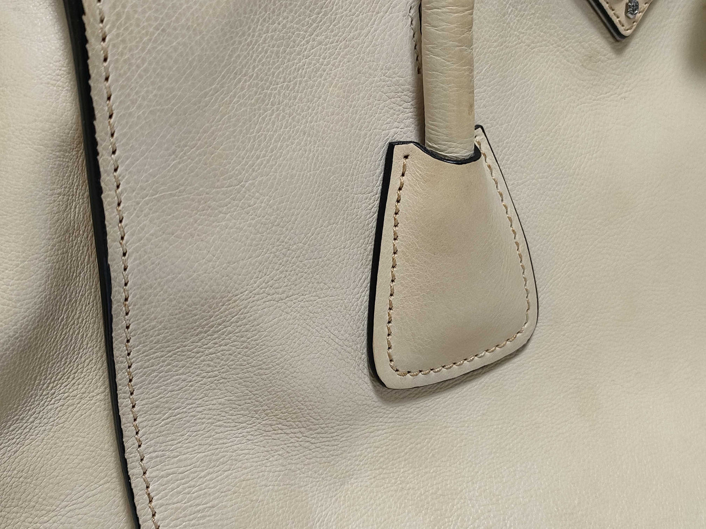 PRADA SG-Prada Leather 2-way Handbag Beige BN2619 Handbag