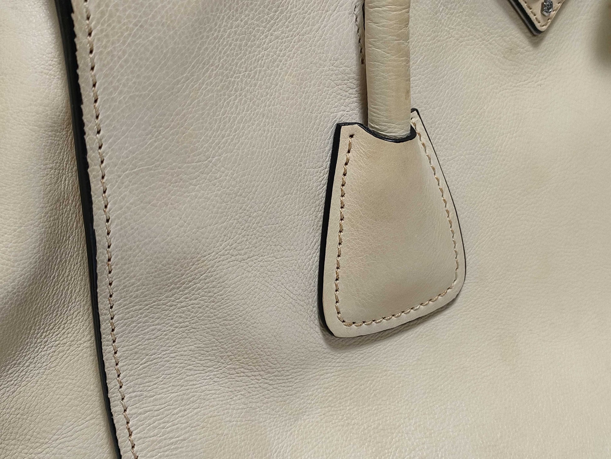 PRADA SG-Prada Leather 2-way Handbag Beige BN2619 Handbag