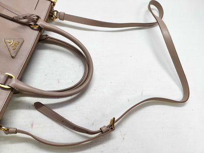 PRADA SG-Prada Saffiano Lux Purple Handbag Leather Pink Handbag