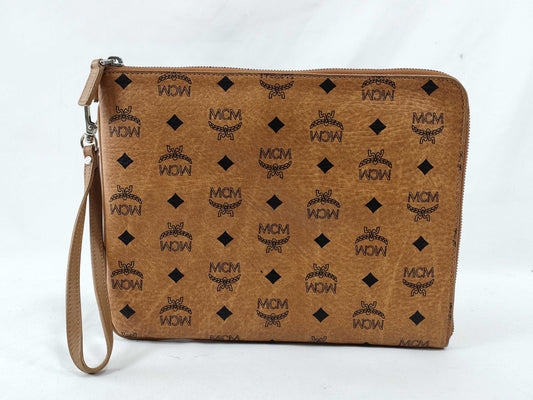 MCM SG-MCM Leather Clutch bag Brown Second bag
