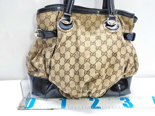 GUCCI GG Canvas SG-Gucci Canvas Tote Bag 203529 Tote Bag