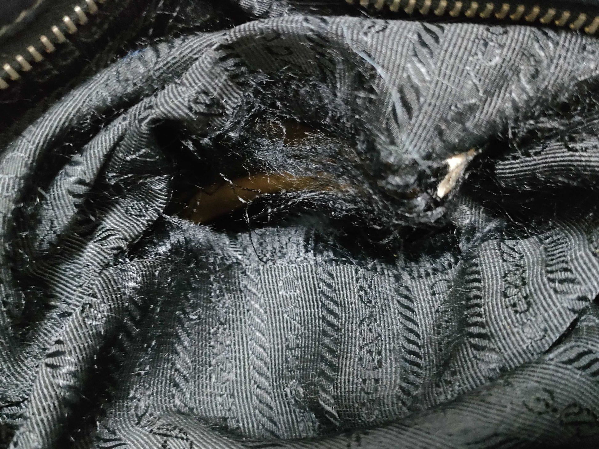 PRADA Nylon SG-Prada Tesut Gauffle Nylon x Leather 2-Way Handbag Black BN1792 Handbag