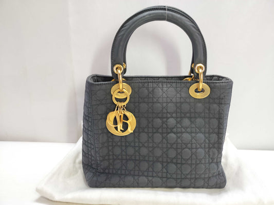 Dior Lady Dior PH-Lady Dior Cotton Hand Bag 23cm