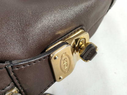 TOD'S SG-Tods leather tote brown tote bag