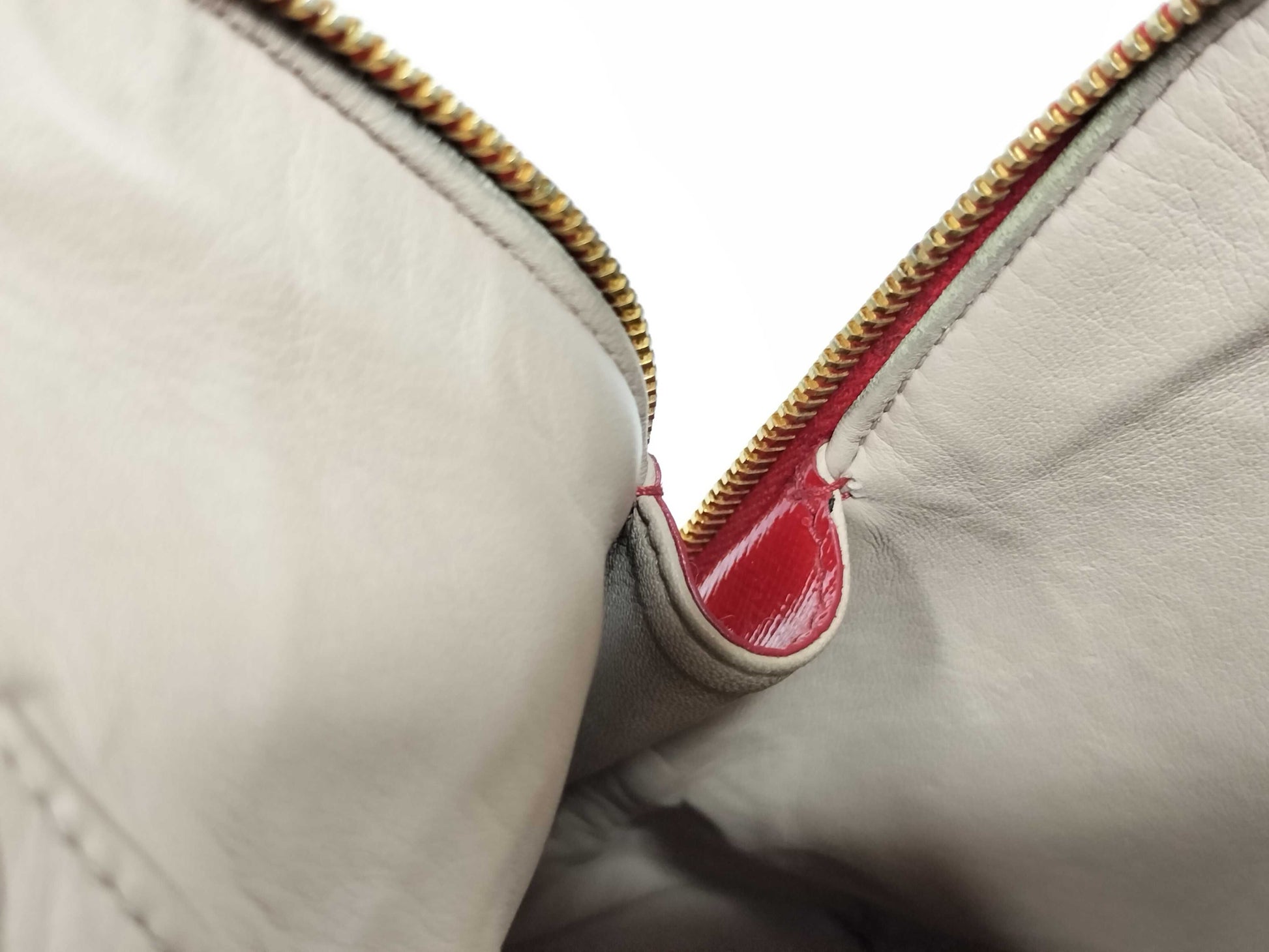 PRADA ID-Prada Patent Leather Red Saffiano Lux 30cm #180 Hand Bags GHW Handbag