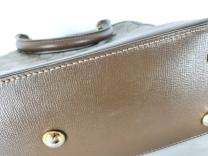 GUCCI GG Supreme ID-Gucci GG Supreme Horse Bits PVC & Leather 2-Way Handbag 620850 525040 With Handbag