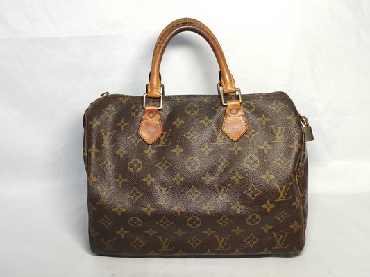 LOUIS VUITTON M41526 Monogram Louis Vuitton Monogram Speedy 30 M41526 SP0906 Brown Handbag