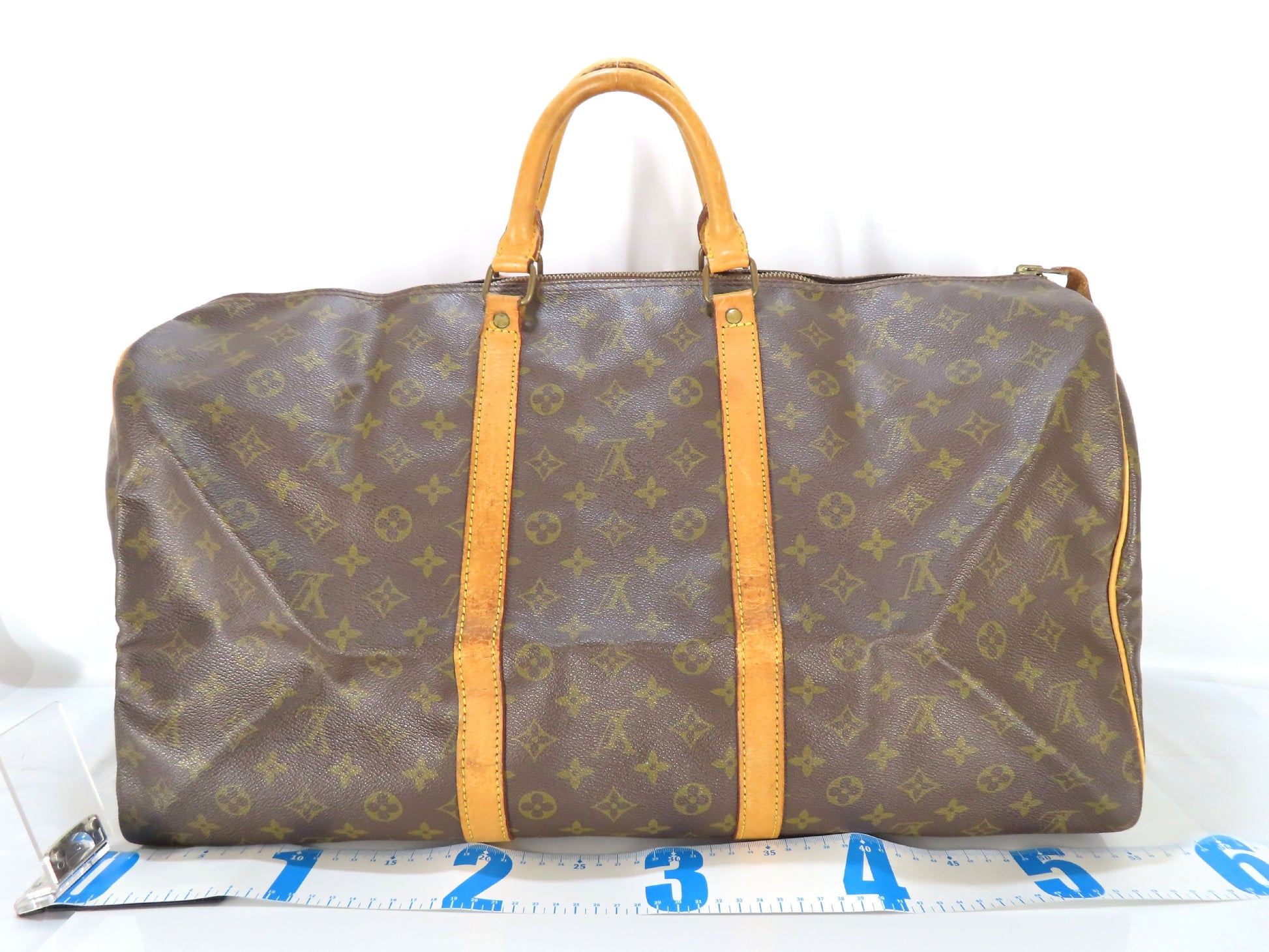 LOUIS VUITTON Monogram Keepall 55 M41424 Brown Boston Bag