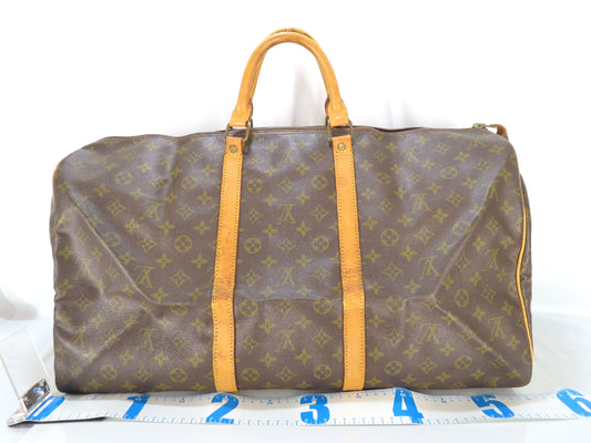 LOUIS VUITTON Monogram Keepall 55 M41424 Brown Boston Bag