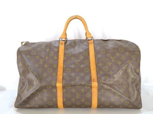 LOUIS VUITTON Monogram Keepall 55 M41424 Brown Boston Bag