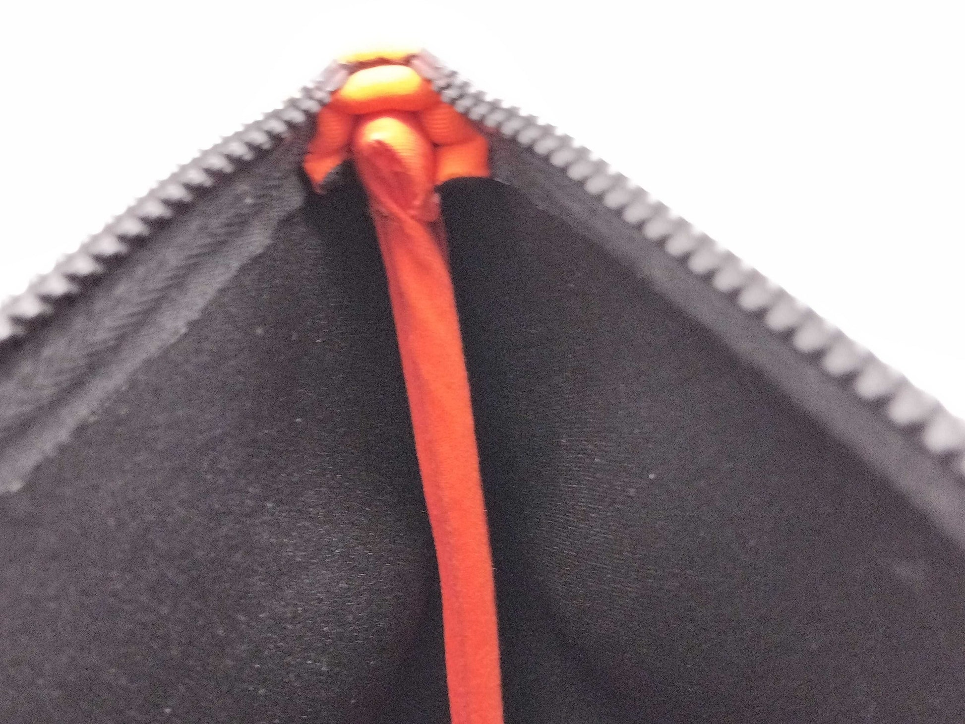 HERMES Truss Flat Neoban Polyamide Pouch Orange Clutch Bag